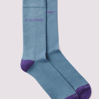 Heel Toe Ribbed Sports Socks in Pale Blue