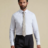 Duchamp Mens Poplin Stretch Shirt White