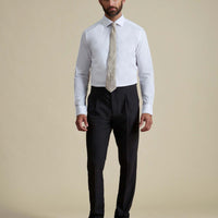Duchamp Mens Poplin Stretch Shirt White