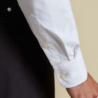Duchamp Mens Poplin Stretch Shirt White