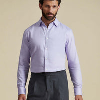 Duchamp Mens Royal Twill Shirt Pastel Lilac