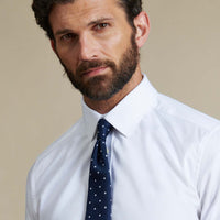 Duchamp Mens Royal Twill Double Cuff Shirt White