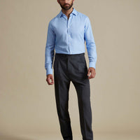 Duchamp Mens Royal Herringbone Shirt Skyway