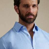Duchamp Mens Royal Herringbone Shirt Skyway