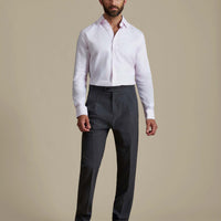 Duchamp Mens Royal Herringbone Shirt Chalk Pink