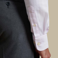 Duchamp Mens Royal Herringbone Shirt Chalk Pink