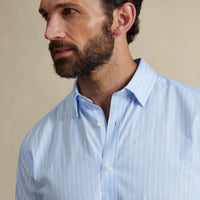 Duchamp Mens Wide Stripe Shirt Skyway