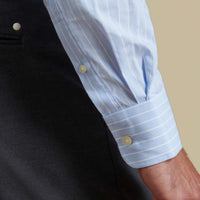 Duchamp Mens Wide Stripe Shirt Skyway