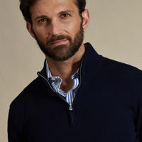 Duchamp Mens Quarter Zip Funnel Neck Deep Well