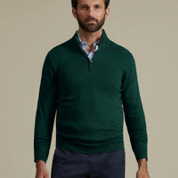 Duchamp Mens Quarter Zip Funnel Neck Botanical Garden