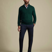 Duchamp Mens Quarter Zip Funnel Neck Botanical Garden