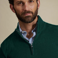 Duchamp Mens Quarter Zip Funnel Neck Botanical Garden
