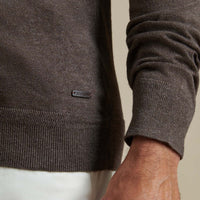 Duchamp Mens Quarter Zip Funnel Neck Canteen Marl