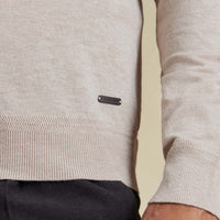 Duchamp Mens Quarter Zip Funnel Neck Silver Grey Marl