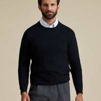 Duchamp Mens Crew Neck Knit Black