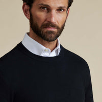 Duchamp Mens Crew Neck Knit Black