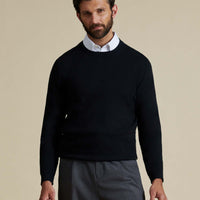Duchamp Mens Crew Neck Knit Black