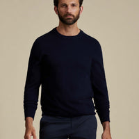 Duchamp Mens Crew Neck Knit Deep Well