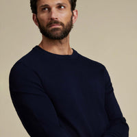 Duchamp Mens Crew Neck Knit Deep Well