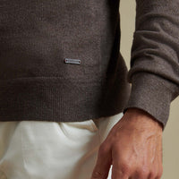 Duchamp Mens Crew Neck Knit Canteen Marl