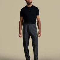 Duchamp Mens Short Sleeve Polo Knit Black