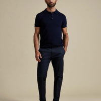 Duchamp Mens Short Sleeve Polo Knit Deep Well