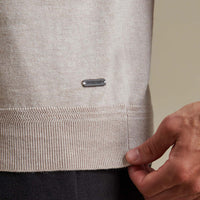 Duchamp Mens Short Sleeve Polo Knit Silver Grey Marl