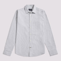 Duchamp Mens Oxford Stripe Shirt in Olivine