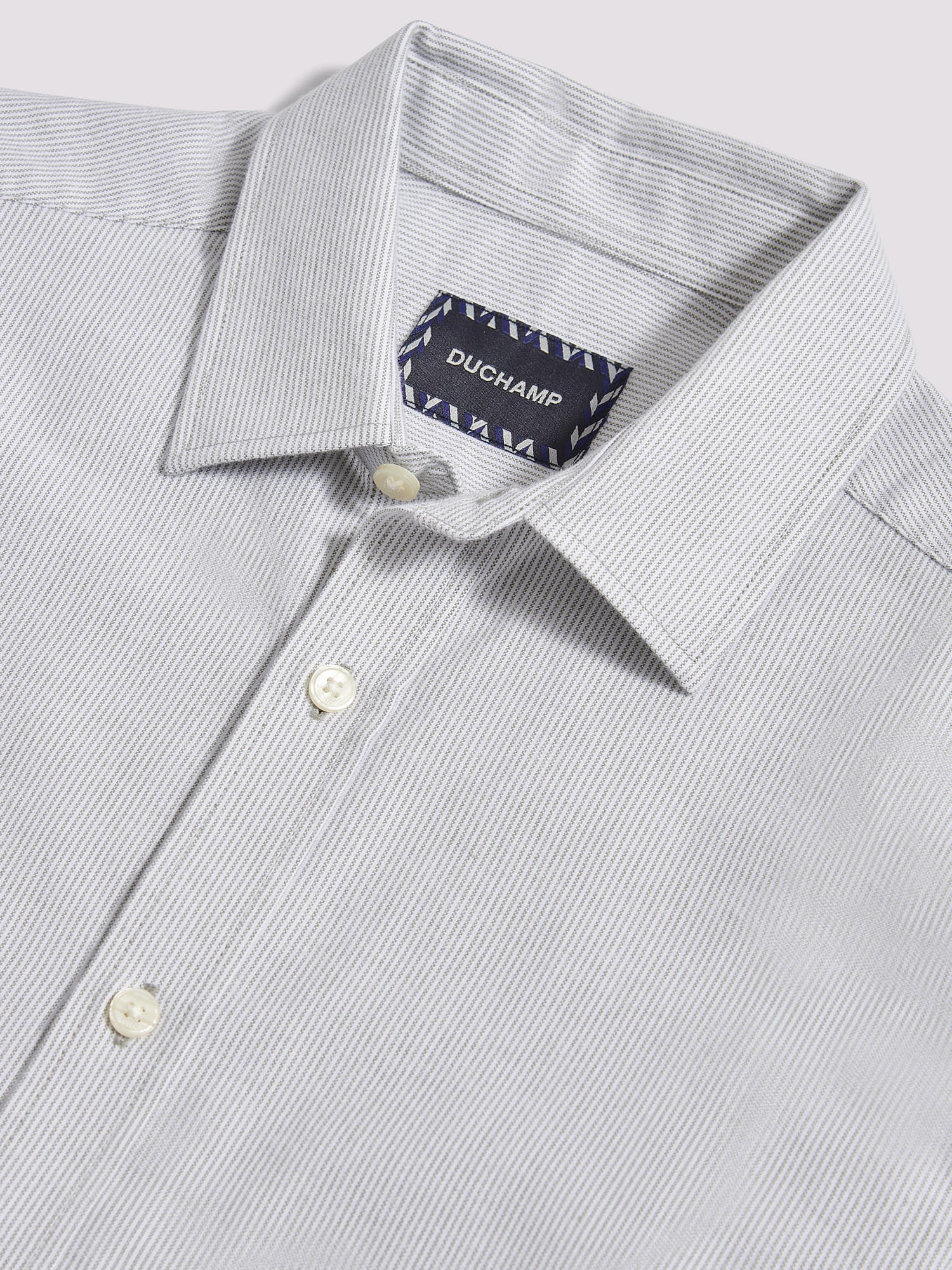 Duchamp Mens Oxford Stripe Shirt in Olivine Duchamp Mens Oxford Stripe Shirt in Olivine