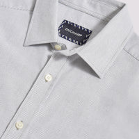 Duchamp Mens Oxford Stripe Shirt in Olivine
