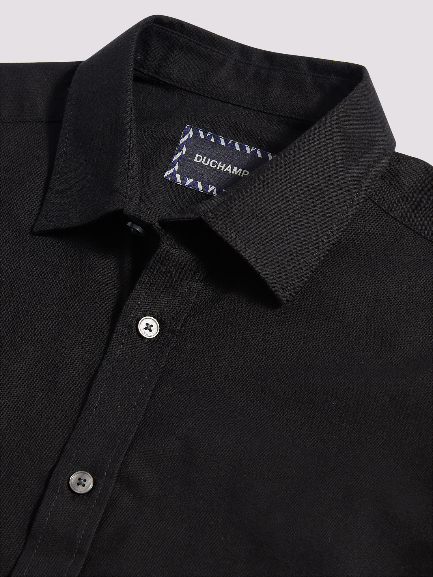 duchamp men's tailored fit dress shirt Duchamp Mens Oxford Shirt in Black