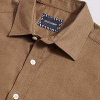 Duchamp Mens Oxford Shirt in Shitake