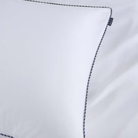 Duchamp Premium Cotton Sateen Piped Edge Duvet Set Bright White