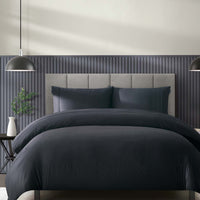 Duchamp Premium Cotton Herringbone Print Duvet Set Deep Well