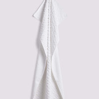 Duchamp Premium Cotton Monogram Jacquard Bath Towel Bright White