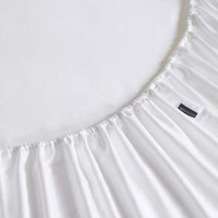 Duchamp Premium Cotton Sateen Embroidered Duvet Set Bright White