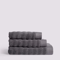 Duchamp Premium Cotton Ribbed Towel Blackened Pearl