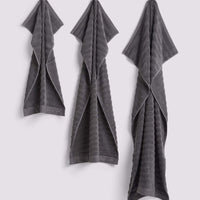 Duchamp Premium Cotton Ribbed Towel Blackened Pearl