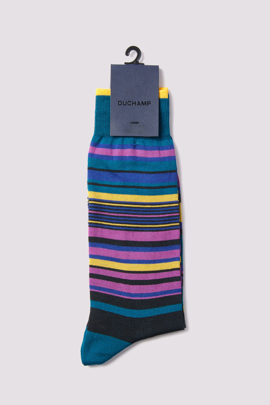 Multi-Stripe Socks in Teal
