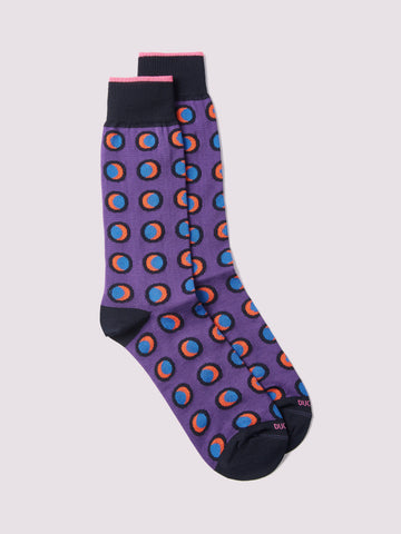 Disc Socks in Purple