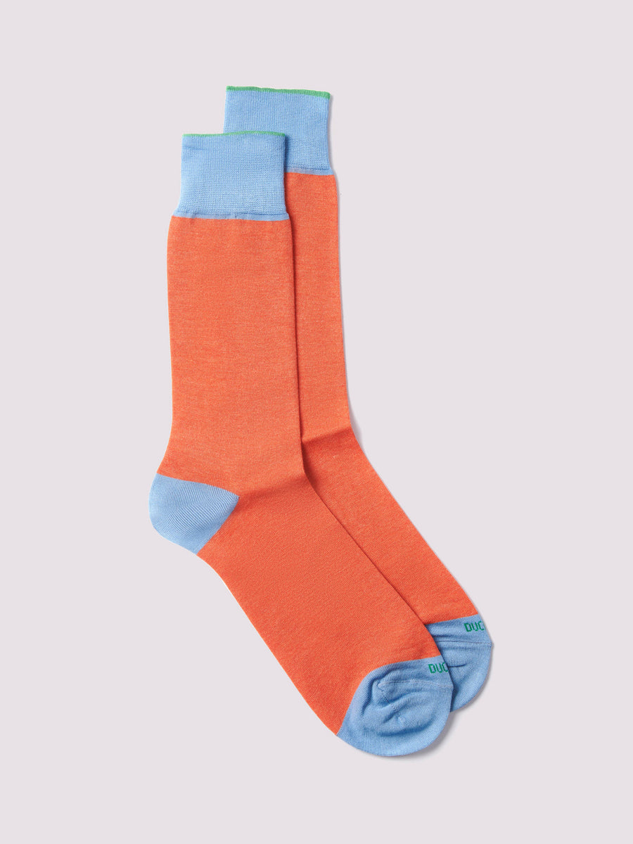 Heel Toe Socks in Bright Orange