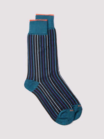 Linea Stripe Socks in Black