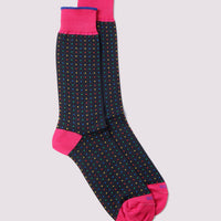 Duchamp Mens Micro Dot Socks Deep Well