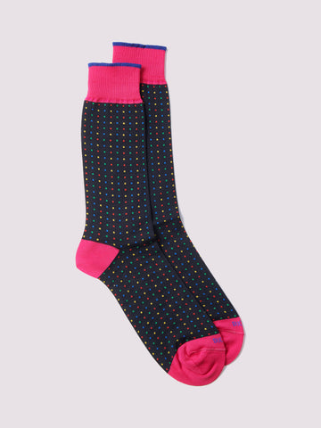 Duchamp Mens Micro Dot Socks Deep Well