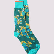 Rose Socks in Turquoise