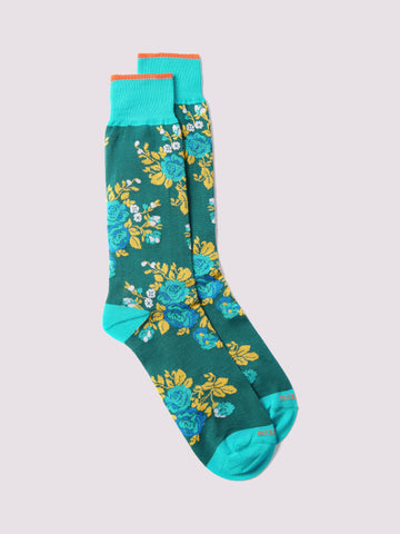 Rose Socks in Turquoise