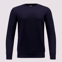 Duchamp Mens Merino Wool Crew Neck Sweater Deep Well