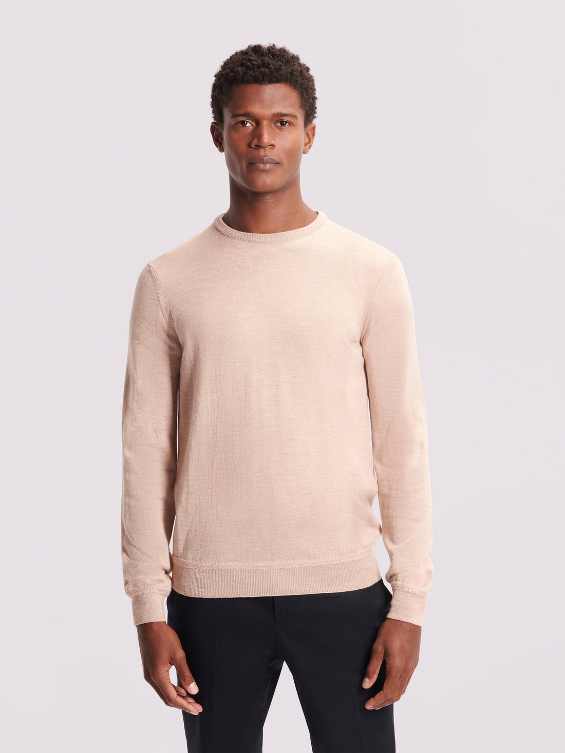 Merino Wool Crew Neck Sweater Sand