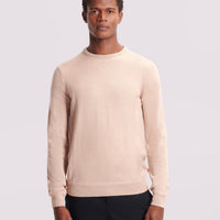 Duchamp Mens Merino Wool Crew Neck Sweater Warm Sand