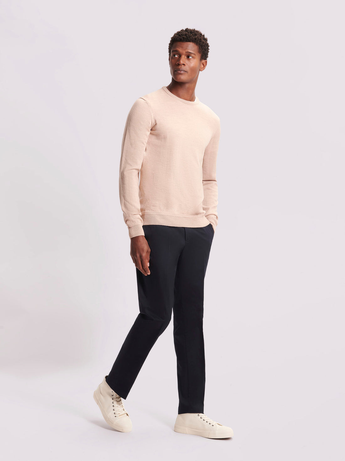 Merino Wool Crew Neck Sweater Sand